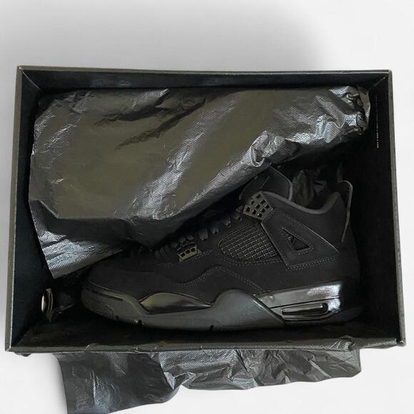 Air jordan 4 retro black cat - size 9 M / 10.5 W US - Picture 8 of 10